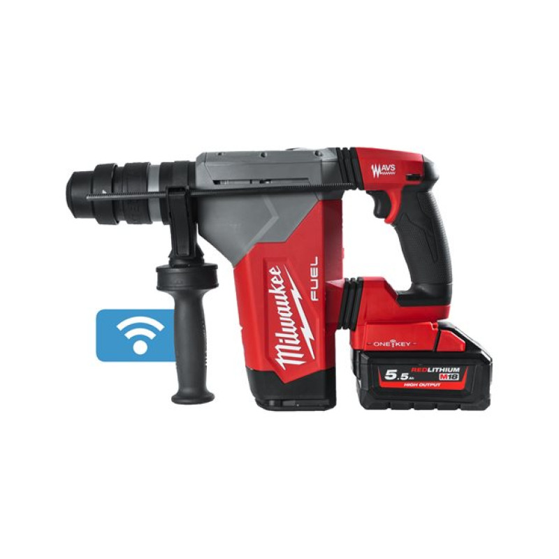 Перфоратор акумуляторний SDS-PLUS MILWAUKEE, M18 ONEFHPX-0X, 5Дж (каркас, патрон FIXTEC 13мм, HDкейс)