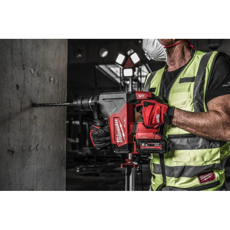 Перфоратор акумуляторний SDS-PLUS MILWAUKEE, M18 ONEFHPX-0X, 5Дж (каркас, патрон FIXTEC 13мм, HDкейс)