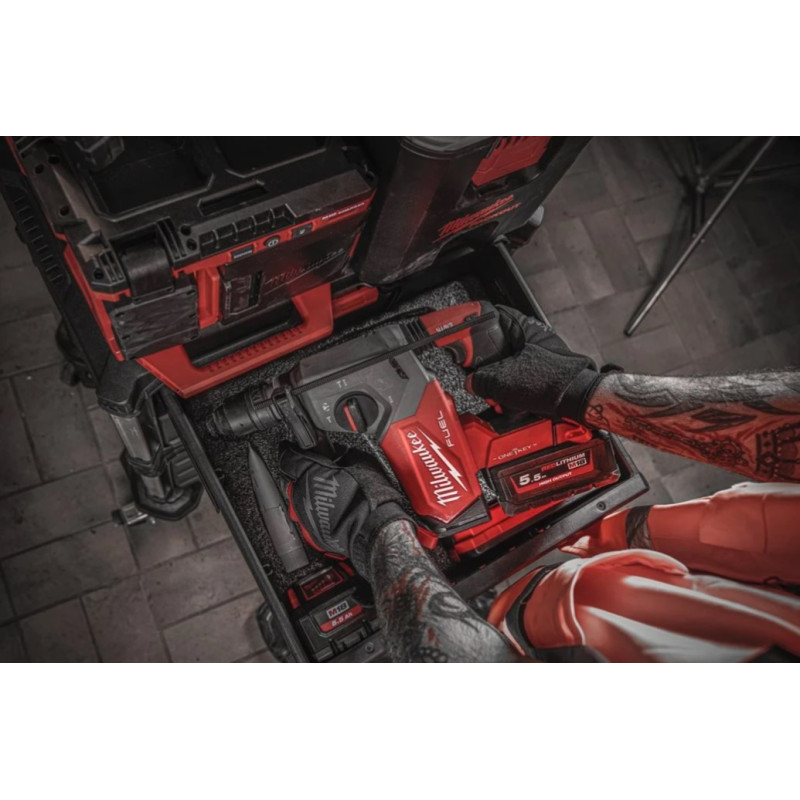 Перфоратор акумуляторний SDS-PLUS MILWAUKEE, M18 ONEFHX-0X, 2,5Дж (каркас, патрон FIXTEC 13мм, HDкейс)