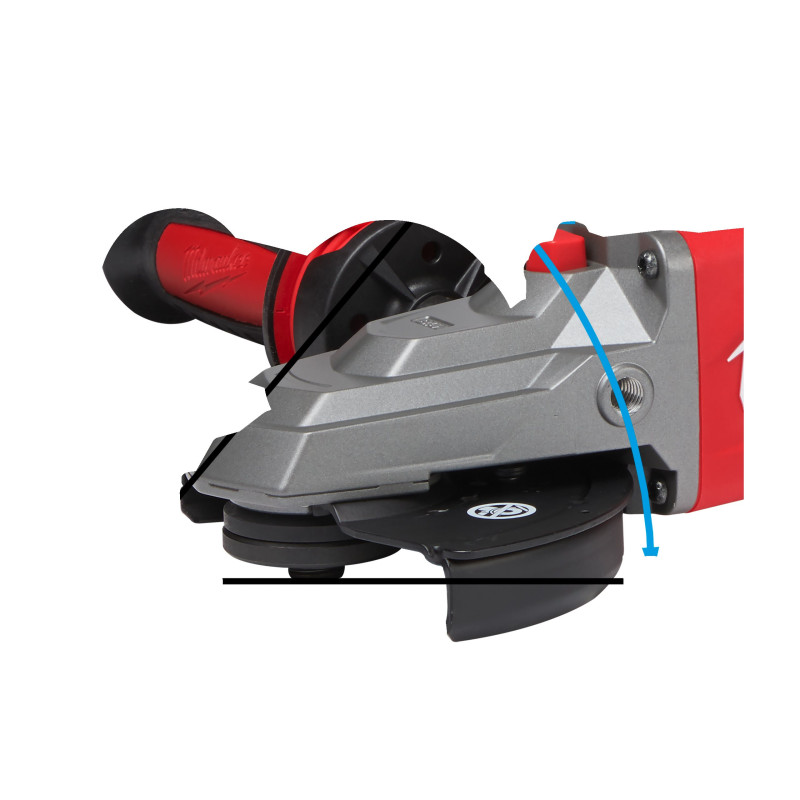 Шліфмашина кутова - болгарка акумуляторна MILWAUKEE M18FSAGF125XB-0X, діаметр 125мм (антивібраційна бокова рукоятка, захисний ко