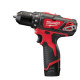 Дриль-шуруповерт MILWAUKEE M12 BDD-202C обертовий момент 30 Нм 4933441915 (+2 акумулятори, зарядний пристрій, HD кейс)