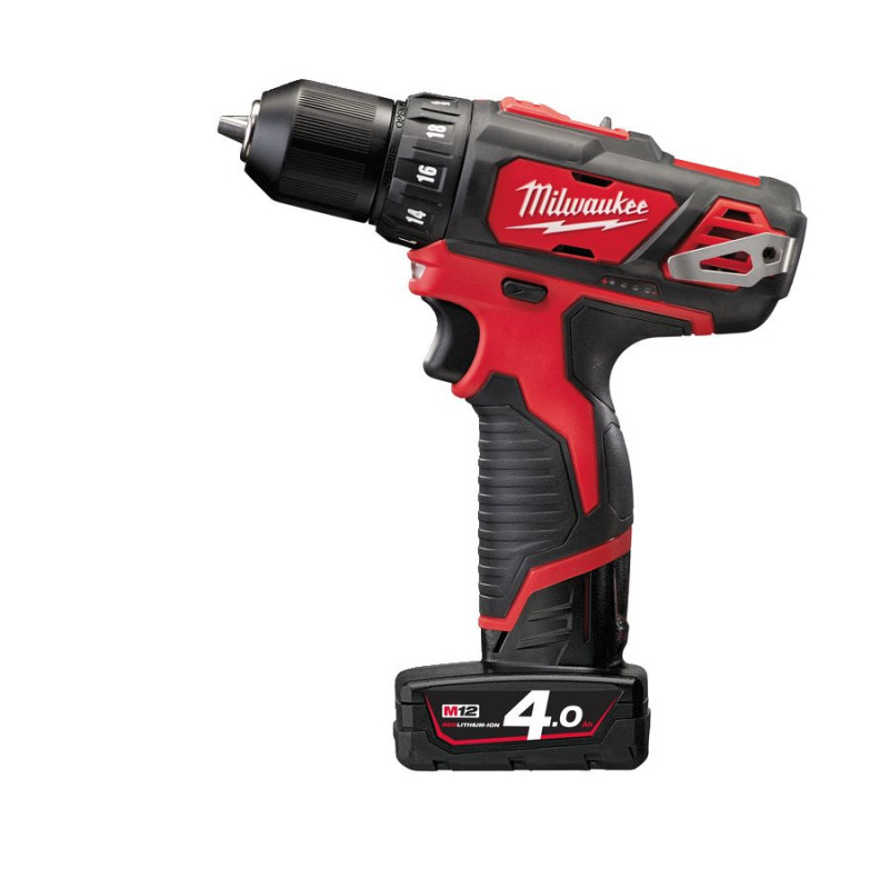 Дриль-шуруповерт MILWAUKEE M12 BDD-202C обертовий момент 30 Нм 4933441915 (+2 акумулятори, зарядний пристрій, HD кейс)