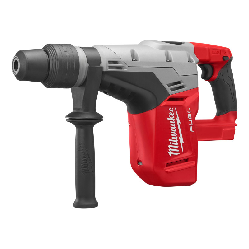 Перфоратор акумуляторний безщітковий SDS-MAX MILWAUKEE, M18 CHM-0, 6Дж (каркас, бічна рукоять, обмежувач глибини, кейс)