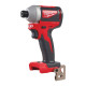 Шуруповерт ударний акумуляторний безщітковий 1/4" HEX MILWAUKEE, M18 BLID2-0X, 180Нм (каркас, кліпса для ременя, HDкейс)