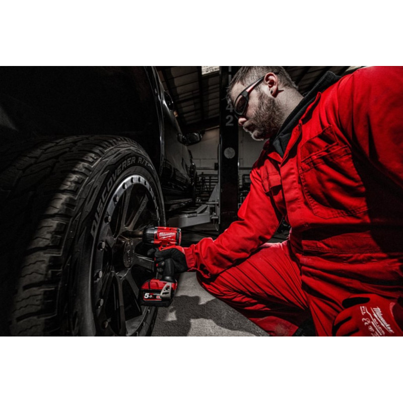 Гайковерт акумуляторний безщітковий 1/2'' MILWAUKEE, M18 FMTIW2P12-502X, 881Нм, з піном (зарядний пристрій M12-18 FC, 2 акумулят