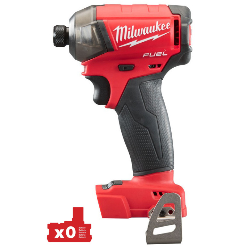 Шуруповерт ударний гідравлічний акумуляторний безщітковий 1/4'' HEX MILWAUKEE, M18 FQID-0X, 50Нм (каркас, клипса для ременя, HDк