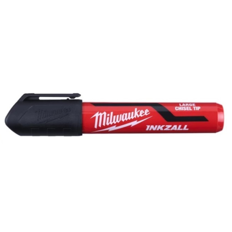 Маркер для будмайданчика INKZALL MILWAUKEE, великий (L), чорний (48223255) (12шт.)