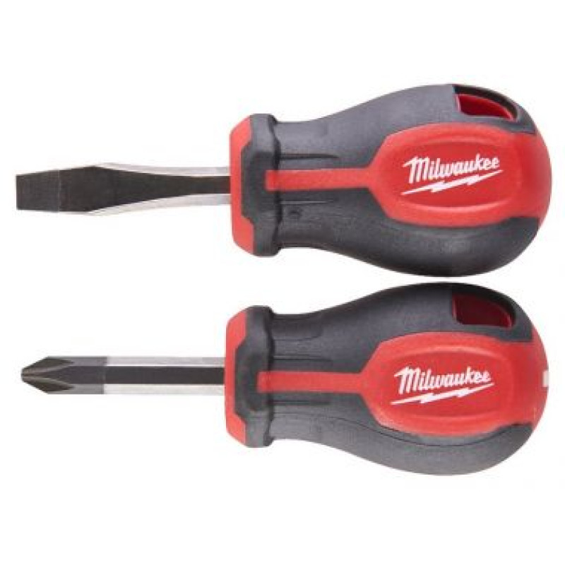 Набір викруток магнітних з тригранною рукояткою коротких MILWAUKEE (2шт.)