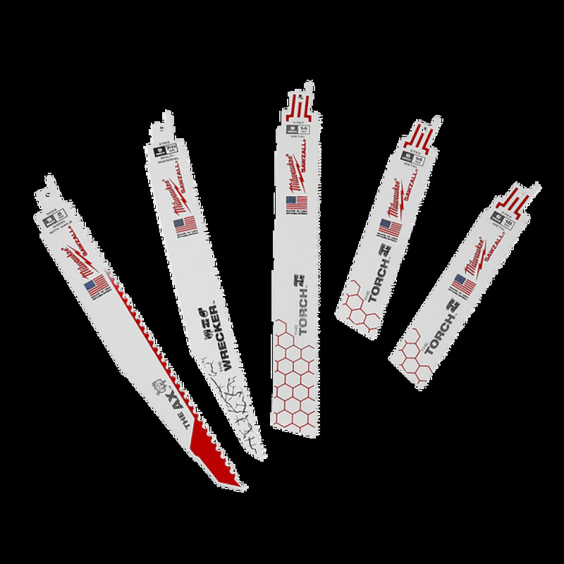 Набір полотен для шабельних пил SAWZALL MILWAUKEE, (5шт) (заміна на 49472205)