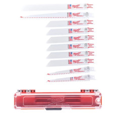 Набір полотен для шабельних пил SAWZALL THIN KERF MILWAUKEE, (10шт), (заміна на 49472211) пластиковий кейс