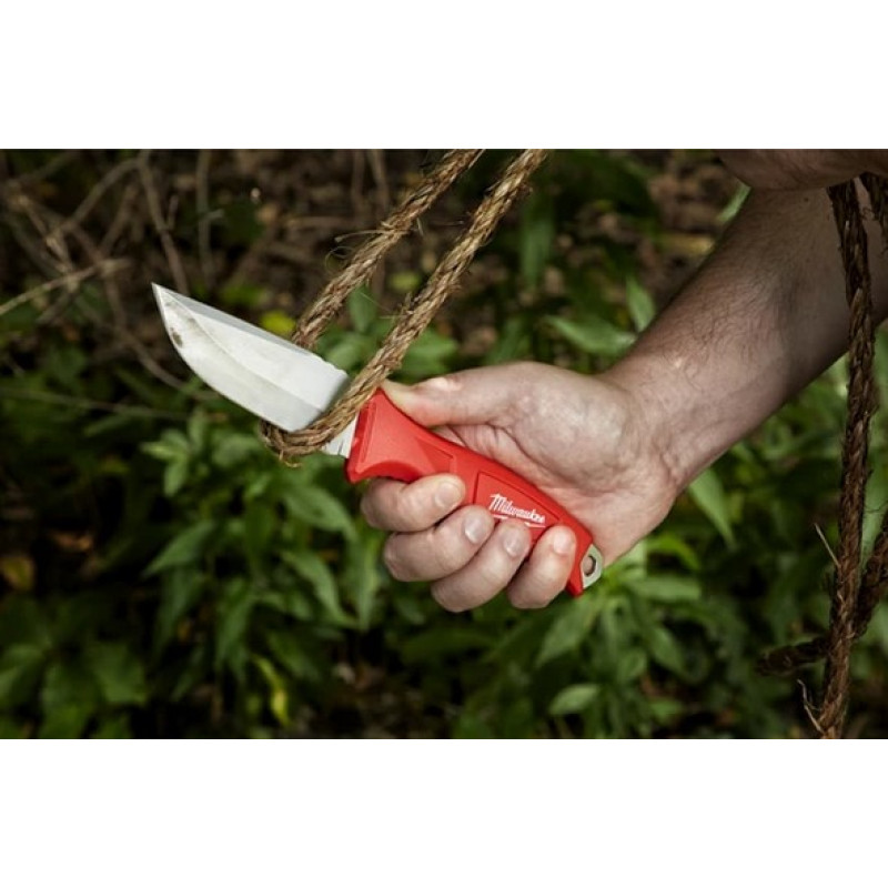 Ніж HARDLINE MILWAUKEE з фіксованим лезом, 101мм з чохлом пластиковим