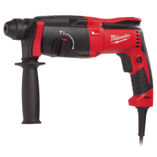 Перфоратор SDS-PLUS MILWAUKEE, PFH 26, 725Вт, 2,4Дж (2 режими) (бічна рукоять, обмежувач глибини, кейс)