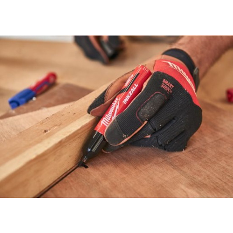 Рукавиці робочі зі шкіряними вставками MILWAUKEE, розмір 9/L