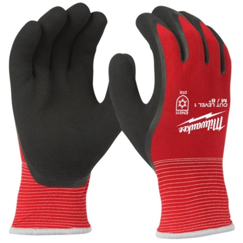 Рукавиці робочі зимові MILWAUKEE, з опором порізам 1/А рівня, розмір 9/L