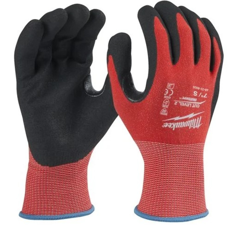 Рукавиці робочі MILWAUKEE, з опором порізам 2/B рівня, розмір 7/S