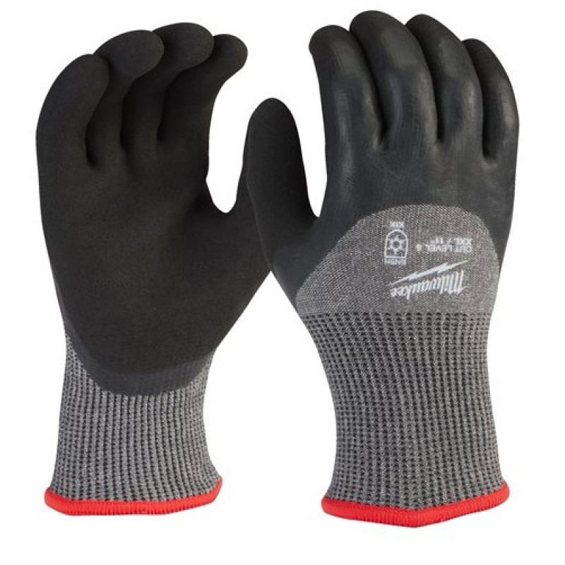 Рукавиці робочі зимові MILWAUKEE, з опором порізам 5/E рівня, розмір 8/M