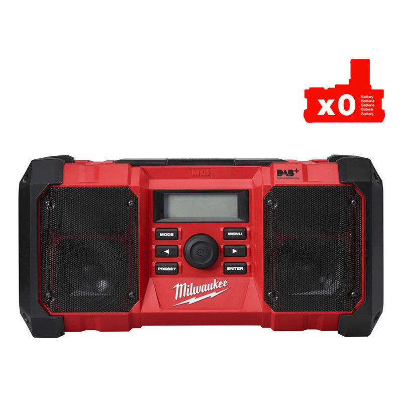 Радіоприймач акумуляторний DAB+ MILWAUKEE, M18 JSR DAB+-0 (каркас)