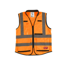 Жилет помаранчевий PREMIUM MILWAUKEE, сигнального забарвлення (2XL / 3XL)