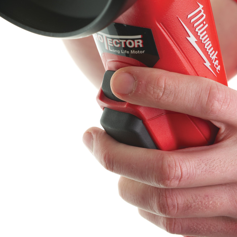 Шліфмашина кутова - болгарка MILWAUKEE, AGV 12-125 X, 1200Вт, діаметр 125мм (захисний кожух, опорна та затискна гайки, ключ, біч