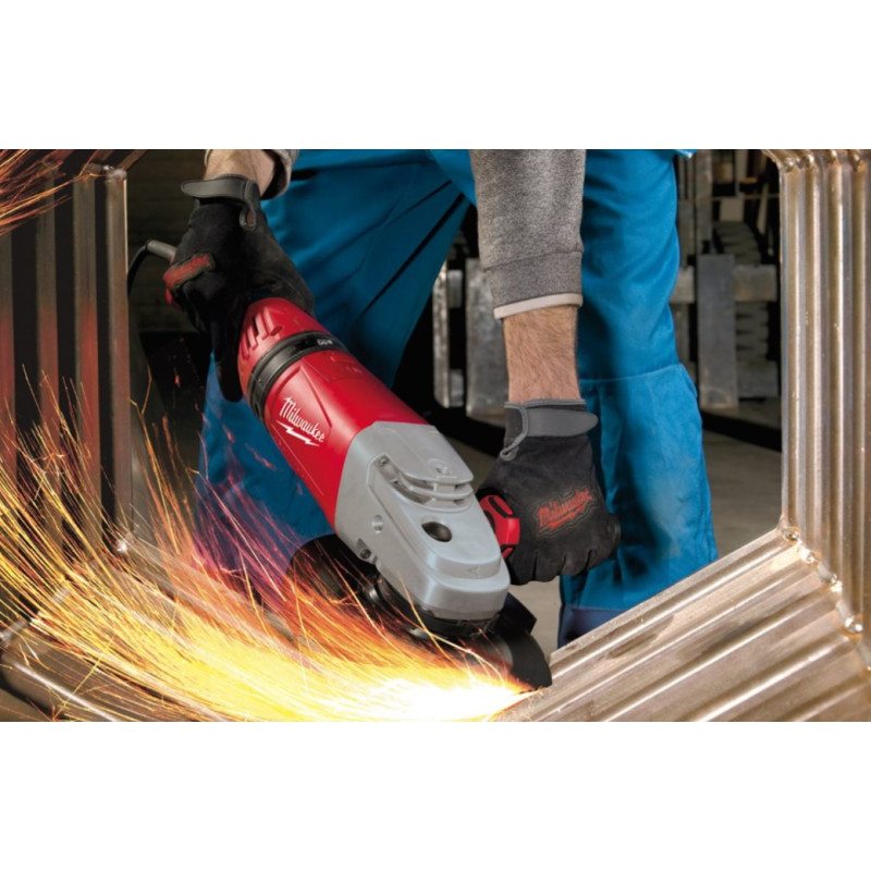 Шліфмашина кутова MILWAUKEE, AGV 21-230 GEX, 2100Вт, діаметр 230мм (захисний кожух, антивібраційна рукоять, опорна та притискна