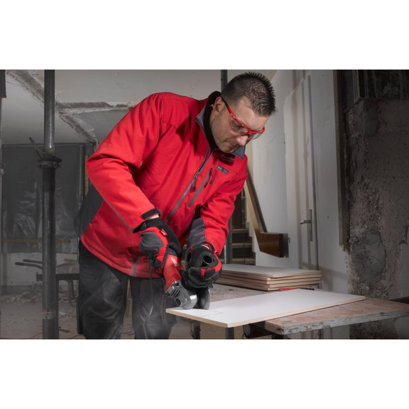 Шліфмашина кутова MILWAUKEE, AG 800-115 E, 800Вт, діаметр 115мм (захисний кожух, бічна рукоять, опорна та притискна гайки, ключ,