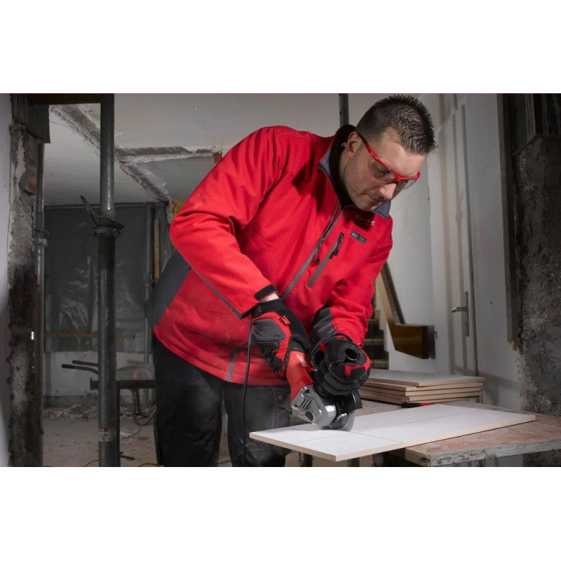 Шліфмашина кутова MILWAUKEE, AG 800-125 EK, 800Вт, діаметр 125мм (захисний кожух, бічна рукоять, опорна та притискна гайки, ключ