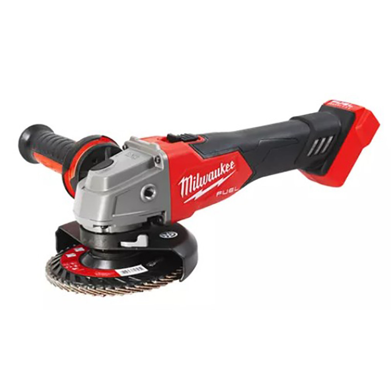 Шліфмашина кутова - болгарка акумуляторна безщіткова MILWAUKEE, M18 FSAG125X-0X, діаметр 125мм (каркас, антивібраційна бокова ру