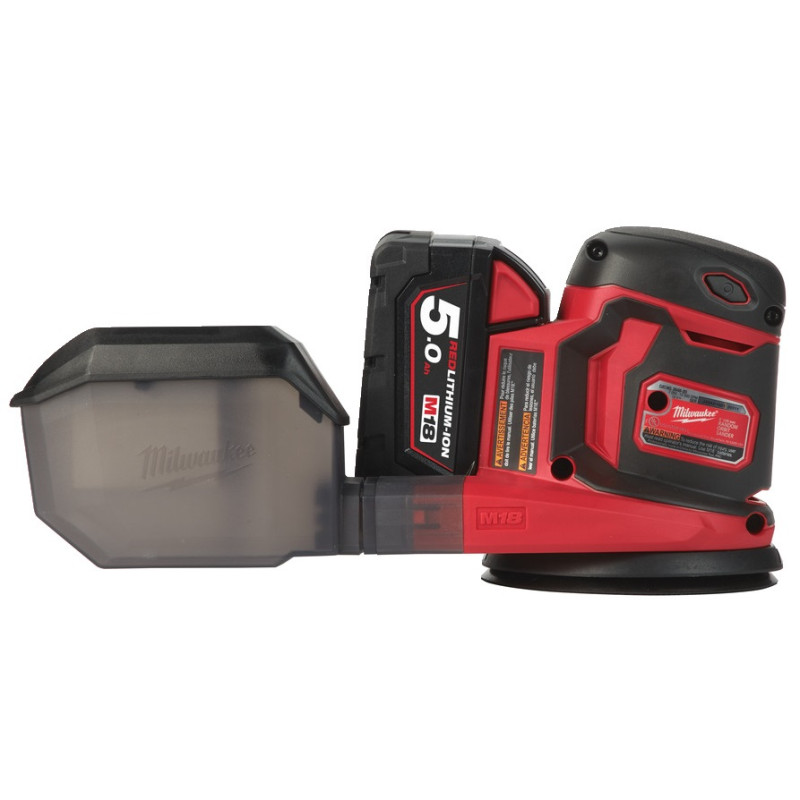 Машина шліфувальна ексцентрикова акумуляторна MILWAUKEE, M18 BOS125-502B, діаметр 125мм (заміна на 4933498254)