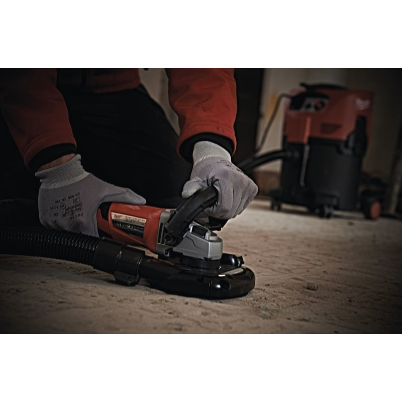 Шліфмашина кутова для шліфування бетону MILWAUKEE, AGV 15-125XC DEG-SET, 1550Вт, діаметр 125мм (з системою пиловидалення)