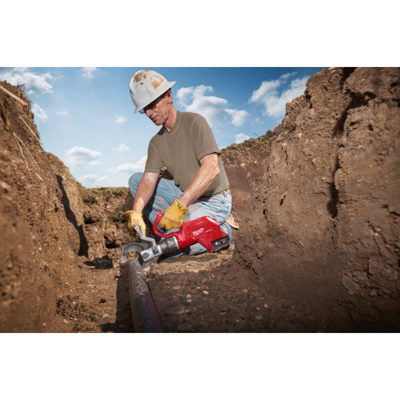 Кабелеріз гідравлічний підземний акумуляторний MILWAUKEE, M18 HCC75-502C (зарядний пристрій M12-18 FC, 2 акумулятори М18 В5 5Аг,