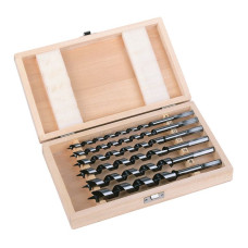 Набір свердел по дереву спиральних MILWAUKEE, 230мм (діаметр 8/10/12/ 14/16/18мм) (6шт), дерев'яний пенал