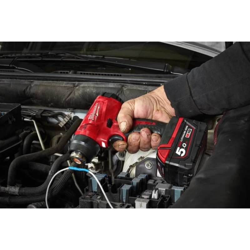 Термоповітродувка акумуляторна MILWAUKEE, M18 BHG-0 (каркас, аксесуари, картонне пакування)