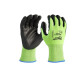 Рукавиці робочі сигнальні Hi-Vis MILWAUKEE, з опором порізам 2/B рівня, розмір 9/L