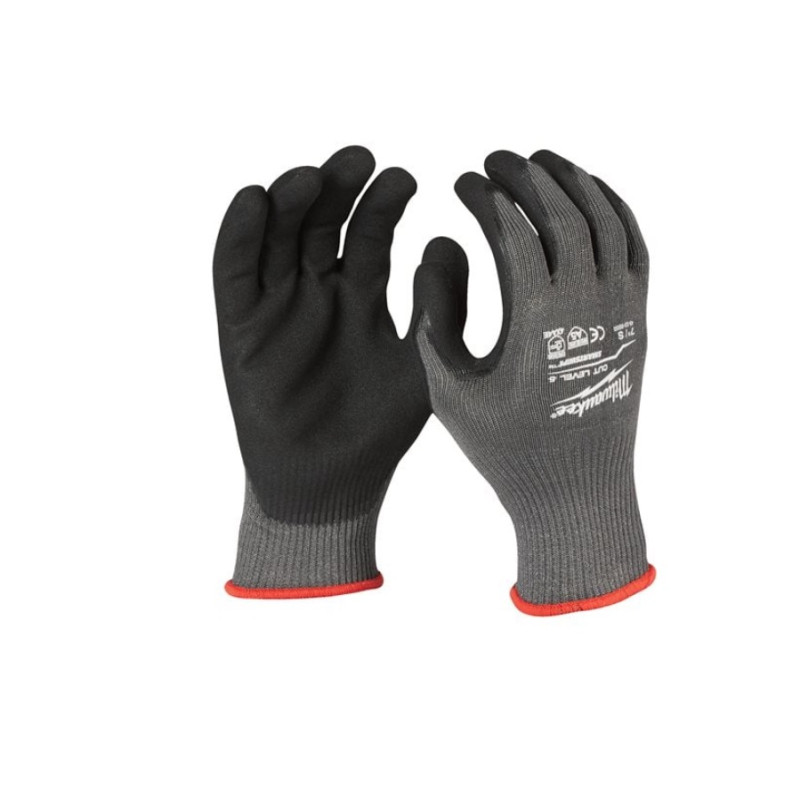 Рукавиці робочі MILWAUKEE, з опором порізам 5/Е рівня, розмір 9/L, (12 пар)