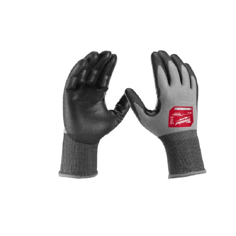 Рукавиці робочі Hi-Dex MILWAUKEE, з опором порізам 4/D рівня, розмір 11/XXL, (12 пар)