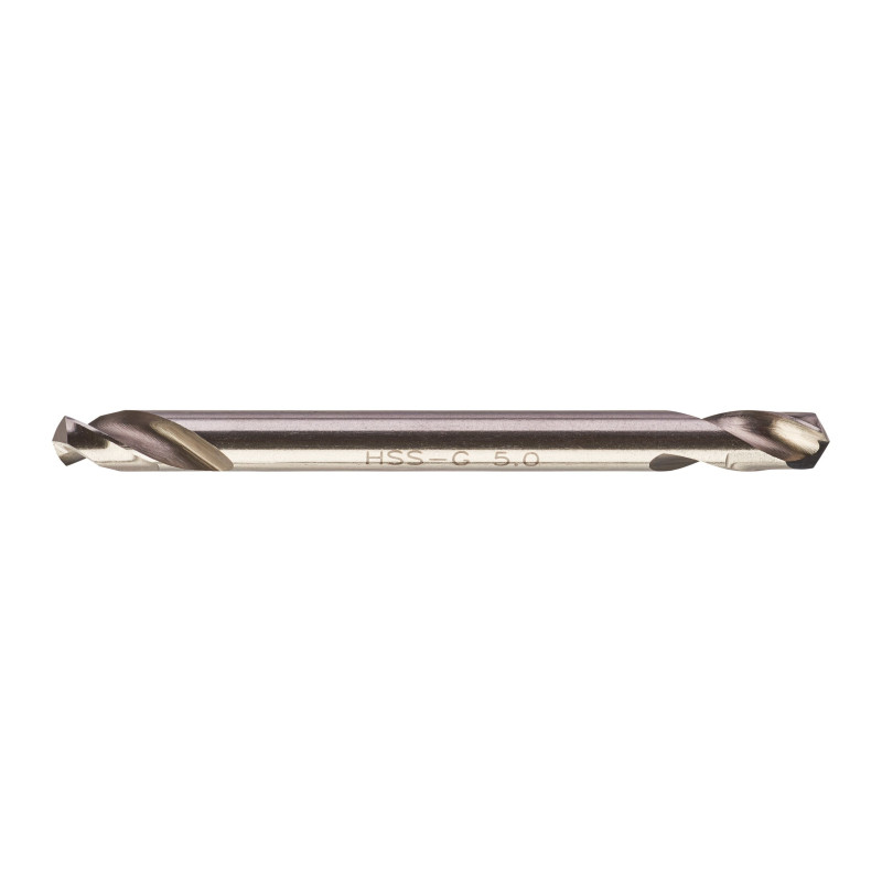 Свердло по металу HSS-G MILWAUKEE, DIN 1412 C, діаметр 5,0х62х18мм, двостороннє, (10шт), пластикова коробка
