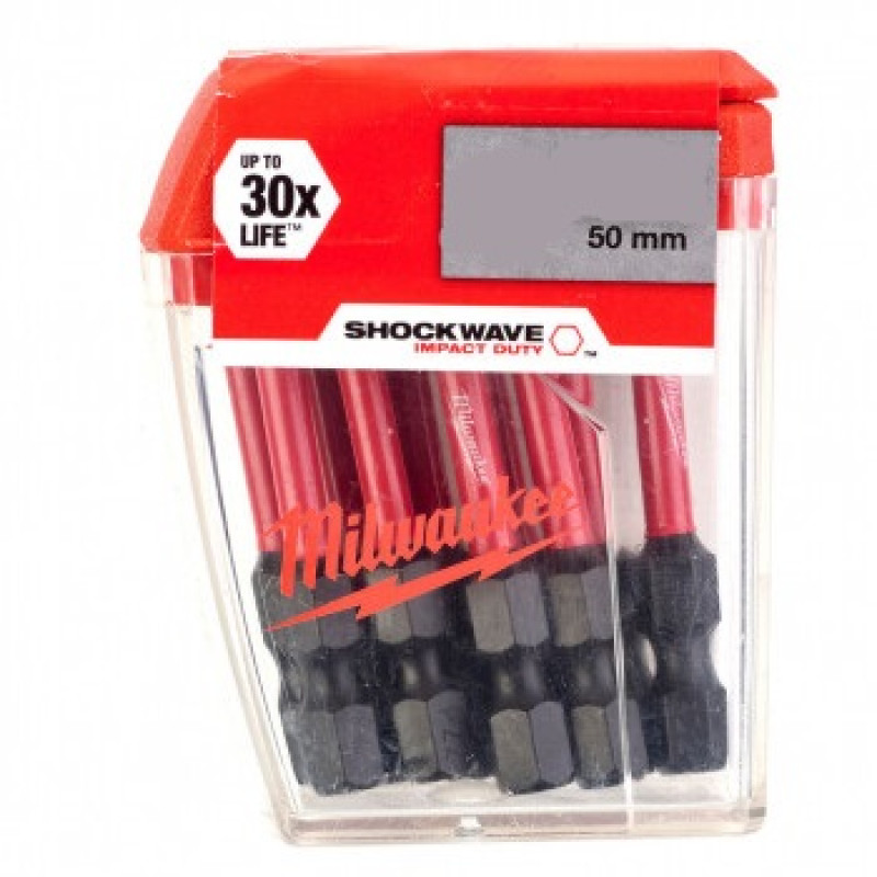 Біта SHOCKWAVE MILWAUKEE, TX20, 50мм, (10шт), пластикова коробка
