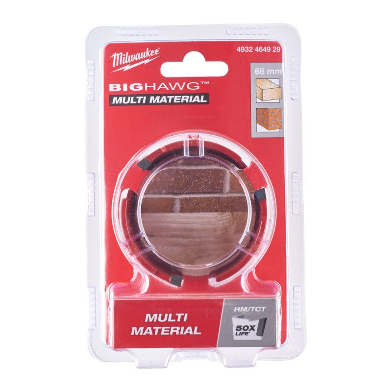 Коронка по мультіматеріалу BIG HAWG TCT MILWAUKEE, діаметр 65 мм