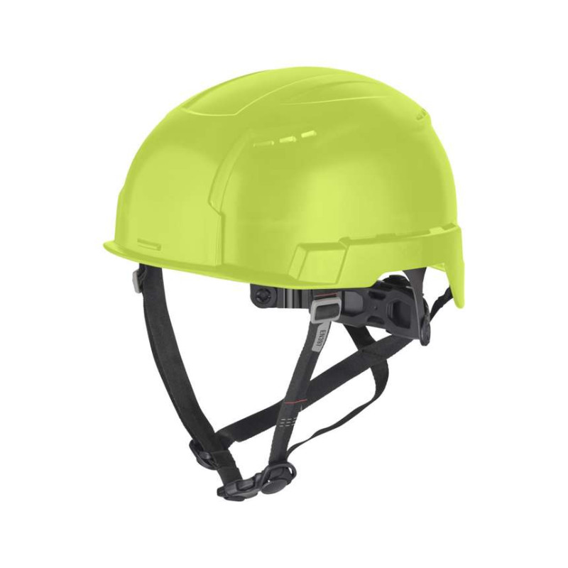 Шолом захисний з ремінцем EN 12492 BOLT200 MILWAUKEE Hi-Vis, вентильований, жовтий