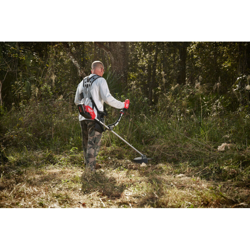 Коса акумуляторна безщіткова MILWAUKEE, M18 FBCU-0 (каркас, ніж з 4 лезами, ключ T30, ранцева підвіска, картонне пакування) (зам