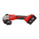 Шліфмашина кутова акумуляторна безщіткова MILWAUKEE, M18 BLSAG125X-402X, діаметр 125мм (зарядний.пристрій М12-18 С, 2 акумулятор
