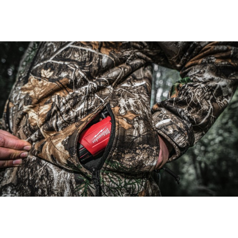 Куртка з підігрівом MILWAUKEE, M12 HJCAMO6-201 (XXXL), камуфляжна (розмір XXXL) (+зар.пр., 1 акум.Х 2Аг)