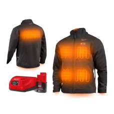 Куртка з підігрівом MILWAUKEE, M12 HJBL5-201 (L), чорна (розмір L) (+зар.пр., 1 акум.Х 2Аг)