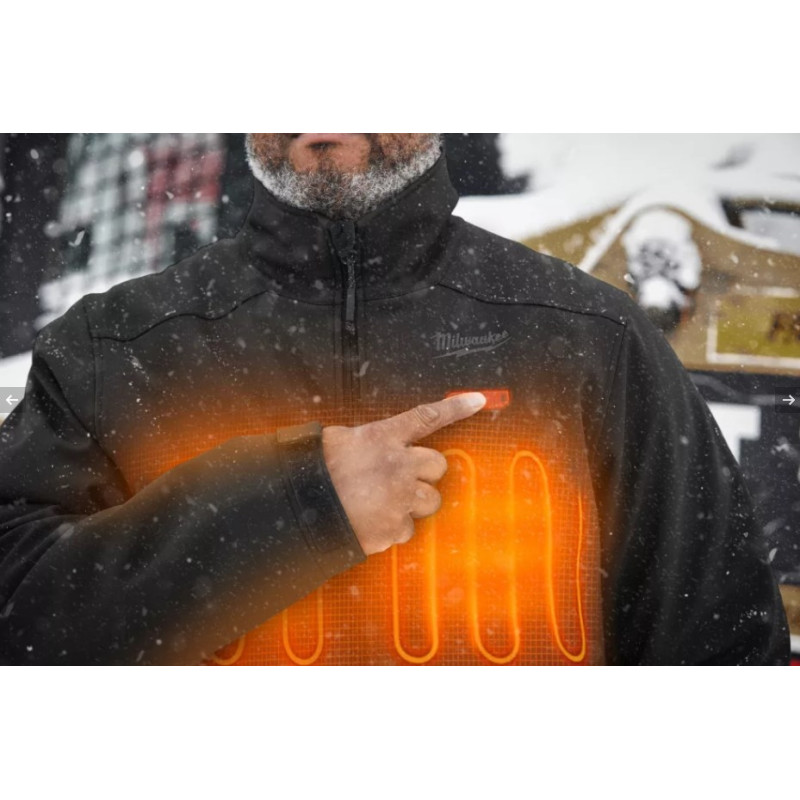 Куртка з підігрівом MILWAUKEE, M12 HJBL5-201 (S), черна (розмір S) (+ЗП, 1 акум.Х 2Аг)