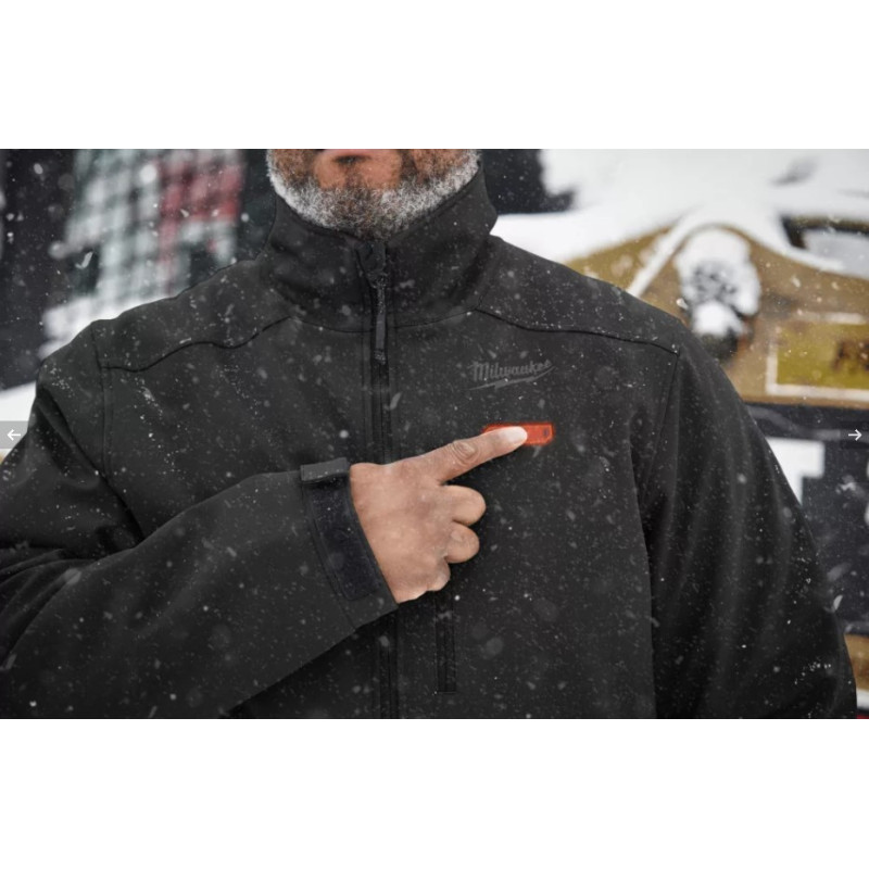 Куртка з підігрівом MILWAUKEE, M12 HJBL5-0(XXXL), чорна (розмір XXXL) (+зар.пр., 1 акум.Х 2Аг)