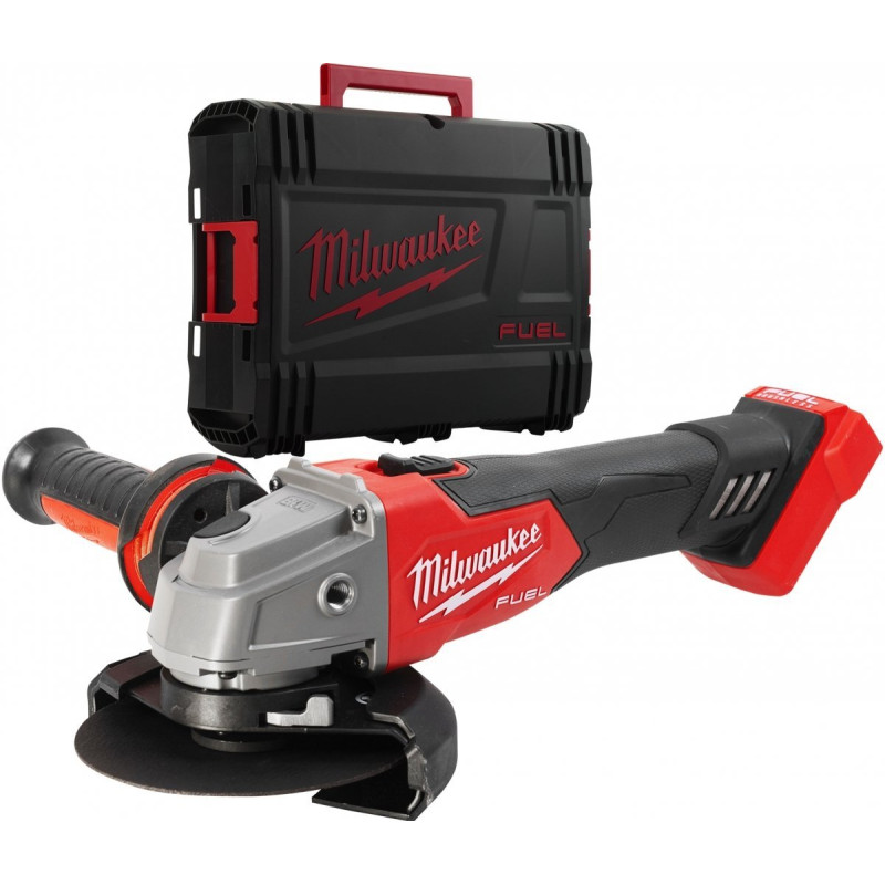 Шліфмашина кутова - болгарка акумуляторна безщіткова MILWAUKEE, M18 FSAG125X-0X, діаметр 125мм (каркас, антивібраційна бокова ру