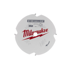 Диск пиляльний по фіброцементу PFTE MILWAUKEE, діаметр 165х5/8х1,8мм, 4 зуб.