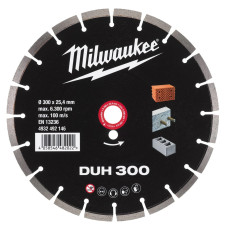 Диск алмазний MILWAUKEE DUH 300, діаметр 300мм (залізобетон, цегла)