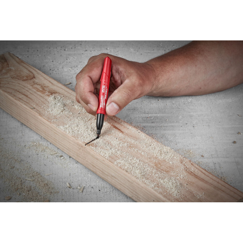 Маркер для будмайданчика InkZAll MILWAUKEE, тонкий, чорний (48223100)