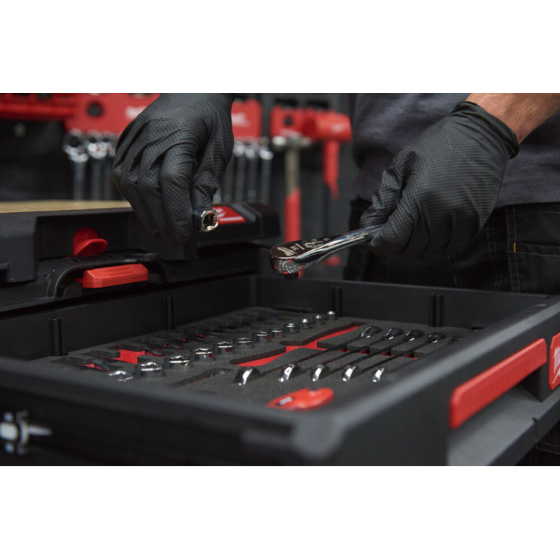 Нитриловые одноразовые перчатки размер 11/XXL (50 шт) MILWAUKEE 4932493237